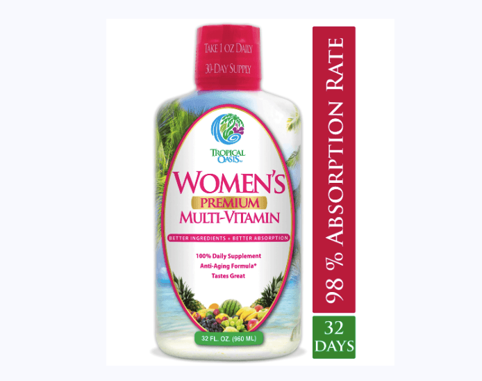 Tropical Oasis' Women’s Premium Liquid Multivitamin Helps Women Live Healthier Lives