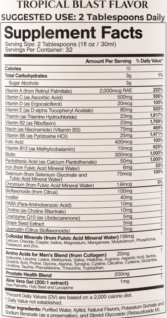 Men's Mega Liquid Multivitamin - 32 serv