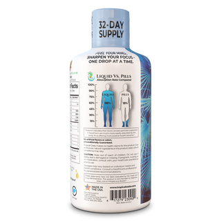 Tropical Oasis Brain Power - Liquid Supplement that Promotes Mental Clarity & Increased Focus