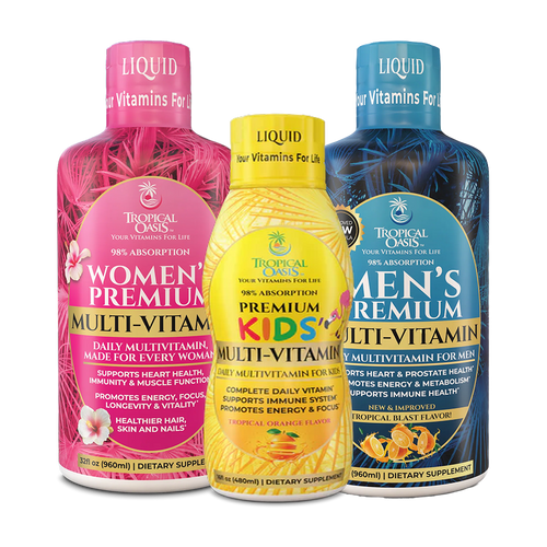 Family Pack Tropical Oasis Liquid Vitamins & Minerals
