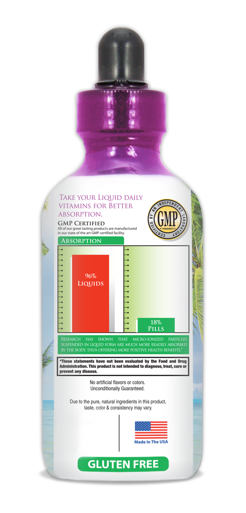 Biotin for Hair Growth - 5x The Strength - 4 OZ - Tropical Oasis