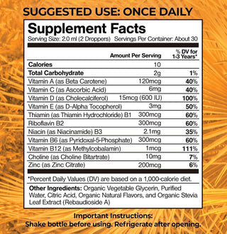 USDA Organic Kids Multivitamin with Iron for Toddlers & Babies