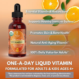 USDA Organic Vitamin C Drops for Adults & Kids