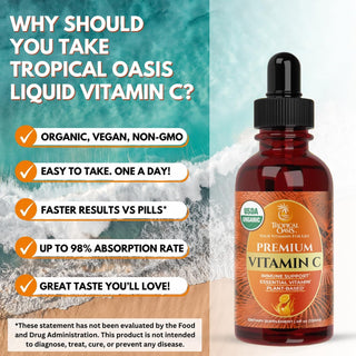USDA Organic Vitamin C Drops for Adults & Kids