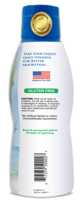 Tropical Oasis Premium Liquid B-Complex - 16 oz, 32 servings - tropical-oasis-store