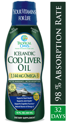 Icelandic Cod Liver Fish Oil - 16oz - 1,143 mg Omega-3