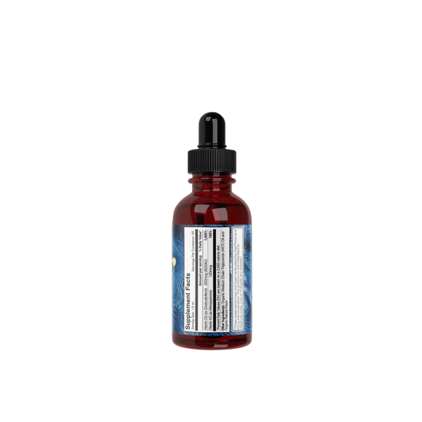 Vitamin D3 + K2 Drops for Adults - USDA Organic Tropical Oasis Liquid Vitamins and Minerals