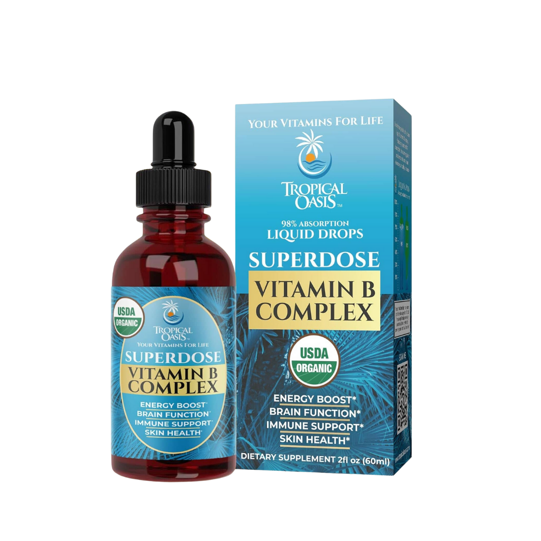 Organic Vitamin B Complex Liquid Drops Tropical Oasis Liquid Vitamins & Minerals
