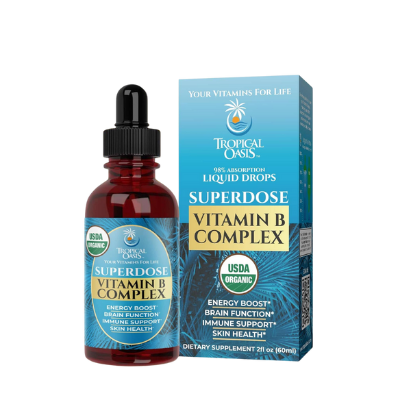 Organic Vitamin B Complex Liquid Drops Tropical Oasis Liquid Vitamins & Minerals