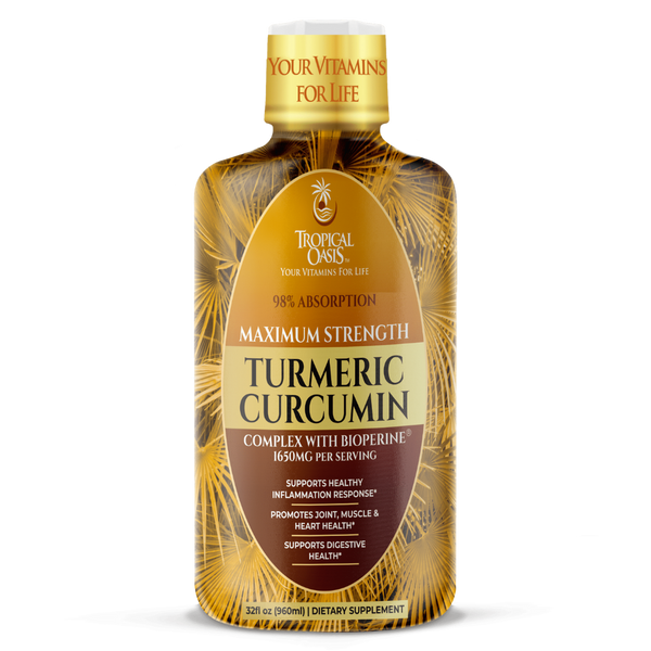 Liquid Turmeric Curcumin Complex with Bioperine Tropical Oasis Liquid Vitamins and Minerals