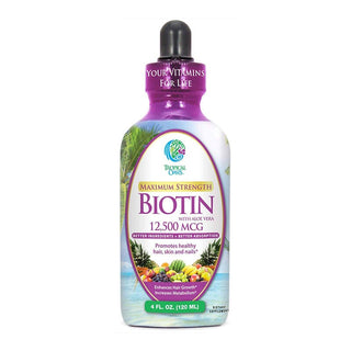 Biotin for Hair Growth - 5x The Strength - 4 OZ - Tropical Oasis