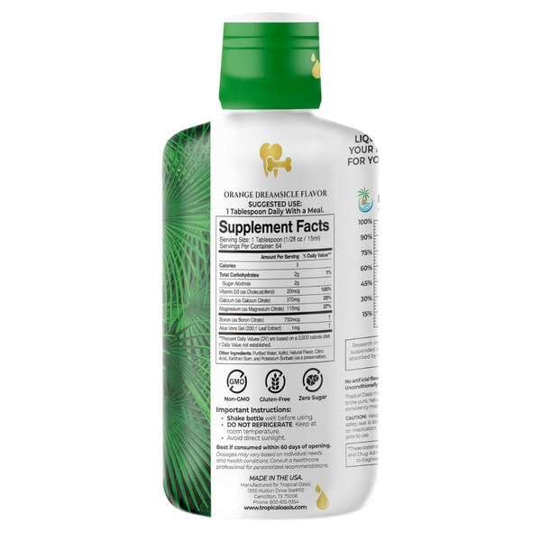 Premium Liquid Calcium Magnesium Citrate Tropical Oasis Liquid Vitamins and Minerals