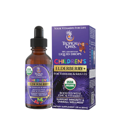 Liquid Vitamin Drops with Elderberry for Toddlers & Kids
