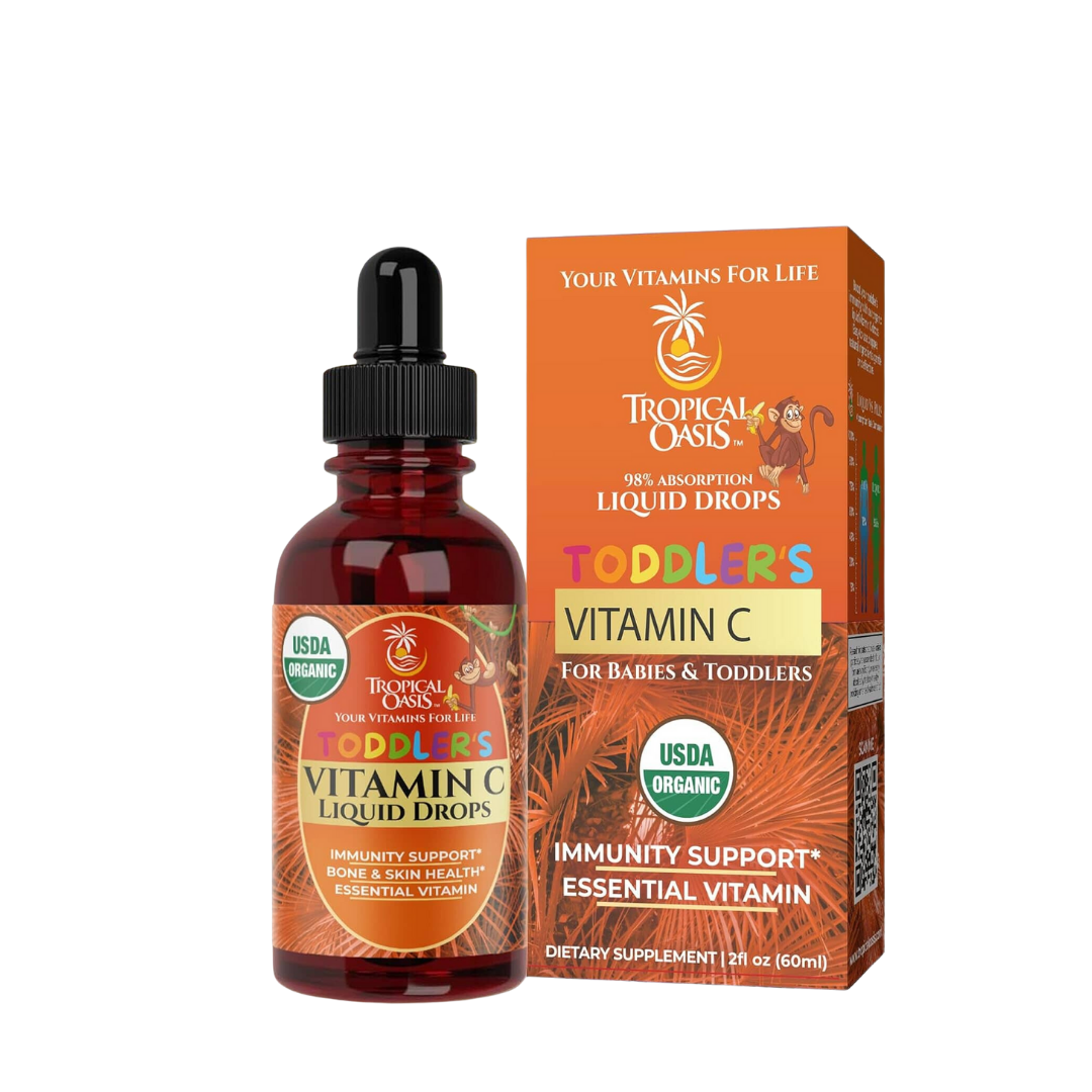 Organic Toddler Vitamin C Drops Tropical Oasis Liquid Vitamins & Minerals