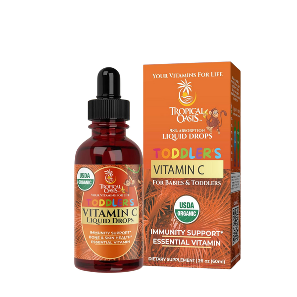 Organic Toddler Vitamin C Drops Tropical Oasis Liquid Vitamins & Minerals