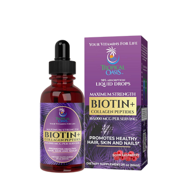 Liquid Biotin & Collagen Drops Tropical Oasis Liquid Vitamins & Minerals