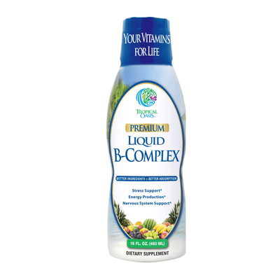 Tropical Oasis Premium Liquid B-Complex - 16 oz, 32 servings