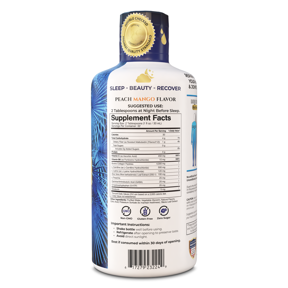 Premium Collagen Dream - Beauty & Sleep Support Tropical Oasis Liquid Vitamins & Minerals