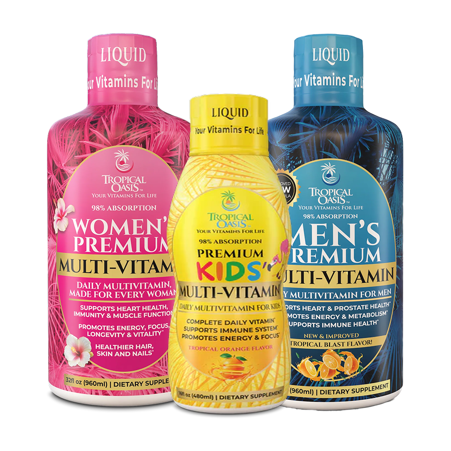 Family Pack Tropical Oasis Liquid Vitamins & Minerals