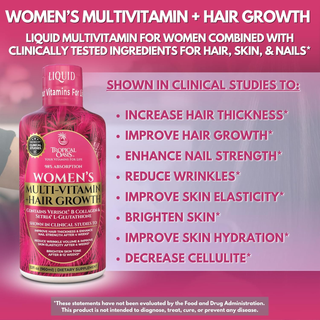 Women's Liquid Multivitamin + Hair Growth - with Verisol Collagen