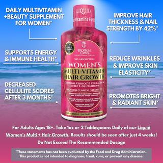 Women's Liquid Multivitamin + Hair Growth - with Verisol Collagen
