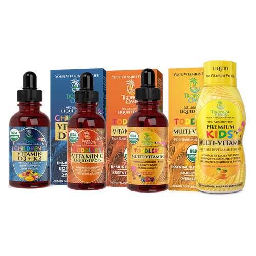 Kids Bundle Tropical Oasis Liquid Vitamins & Minerals