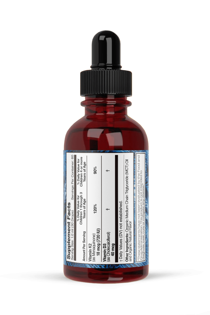 Vitamin D3 + K2 Drops for Kids - USDA Organic