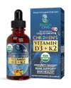 Vitamin D3 + K2 Drops for Kids - USDA Organic
