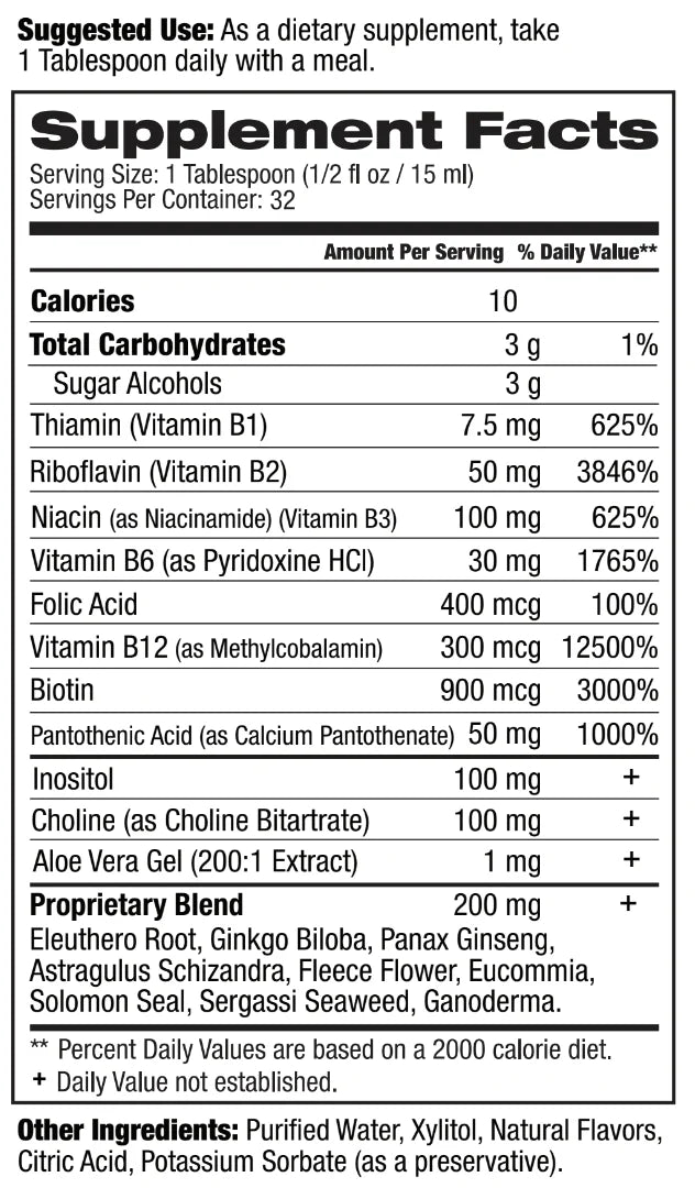 Tropical Oasis Premium Liquid B-Complex - 16 oz, 32 servings