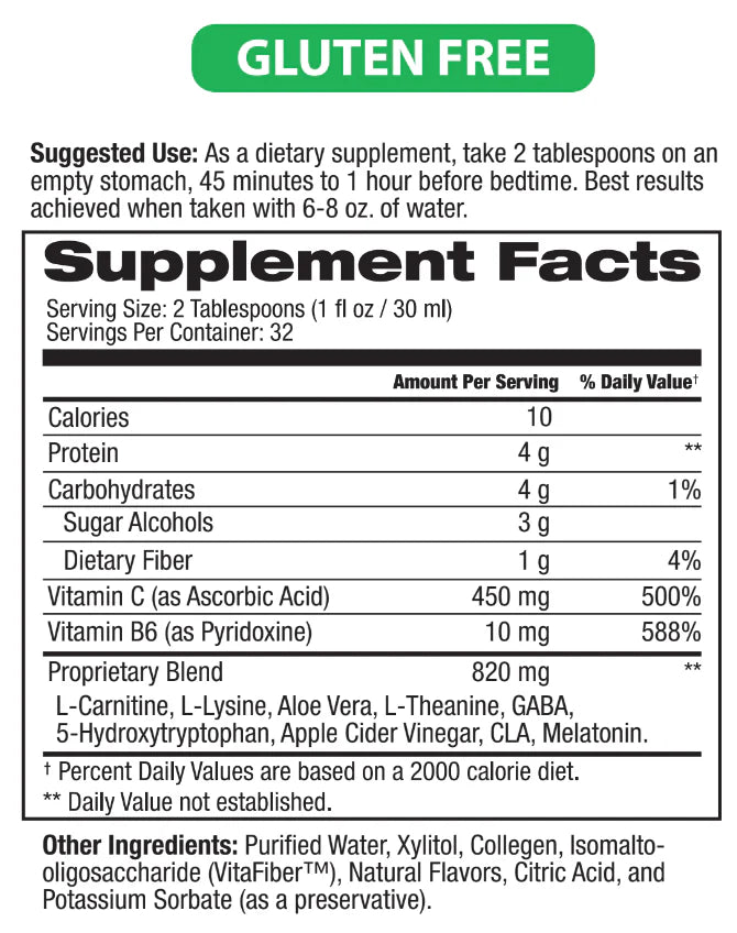 Tropical Oasis Sleep-A-Weigh Plus Liquid - Naturally Promotes Restfulness, Appetite Suppression & Fat Burning -32oz, 32serv (Test)