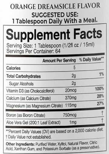 Premium Liquid Calcium Magnesium Citrate -- 32oz, 64 Serv