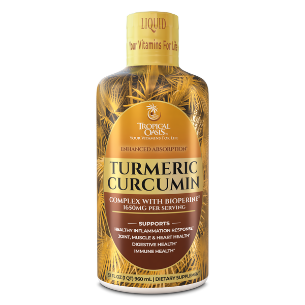 Liquid Turmeric Curcumin Complex with Bioperine Tropical Oasis Liquid Vitamins and Minerals