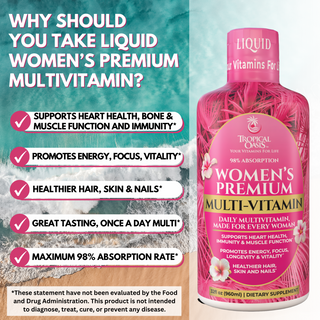 Women's Premium Liquid Multivitamin, Superfood, & Herbal Blend -- 32 fl oz, 32 serv (TikTok)