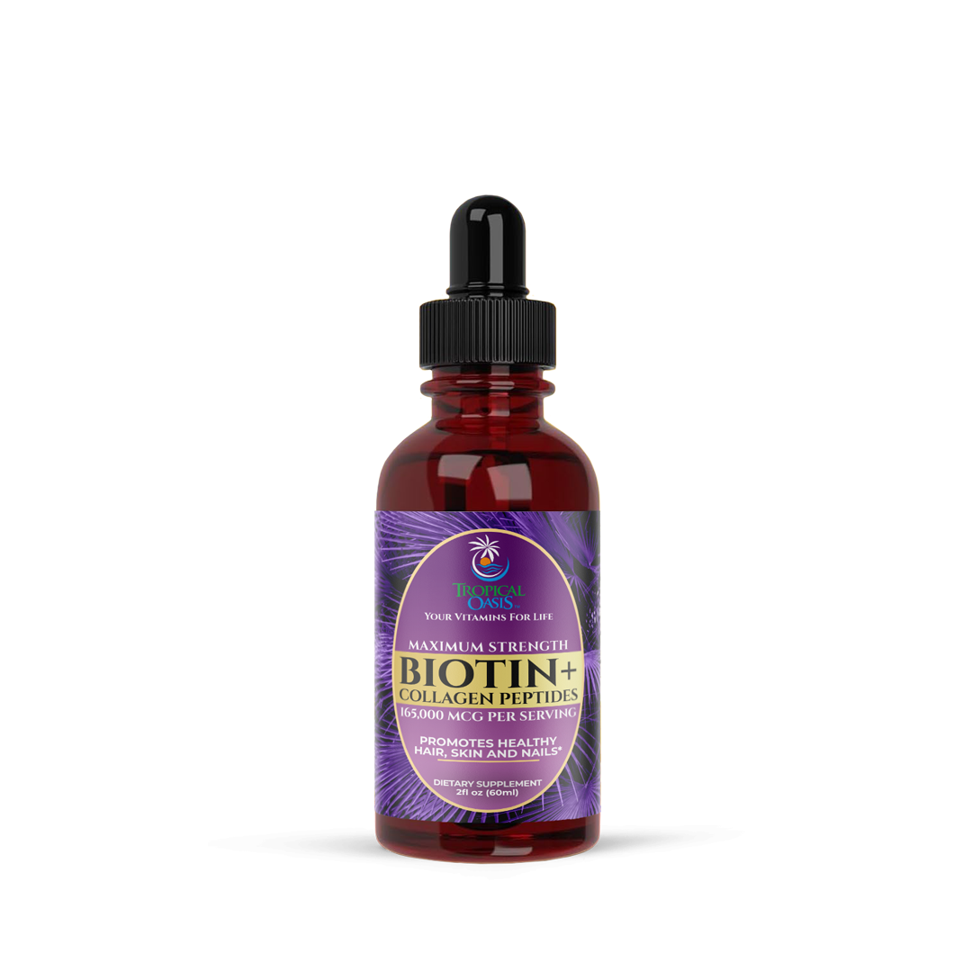 Liquid Biotin & Collagen Drops Tropical Oasis Liquid Vitamins & Minerals