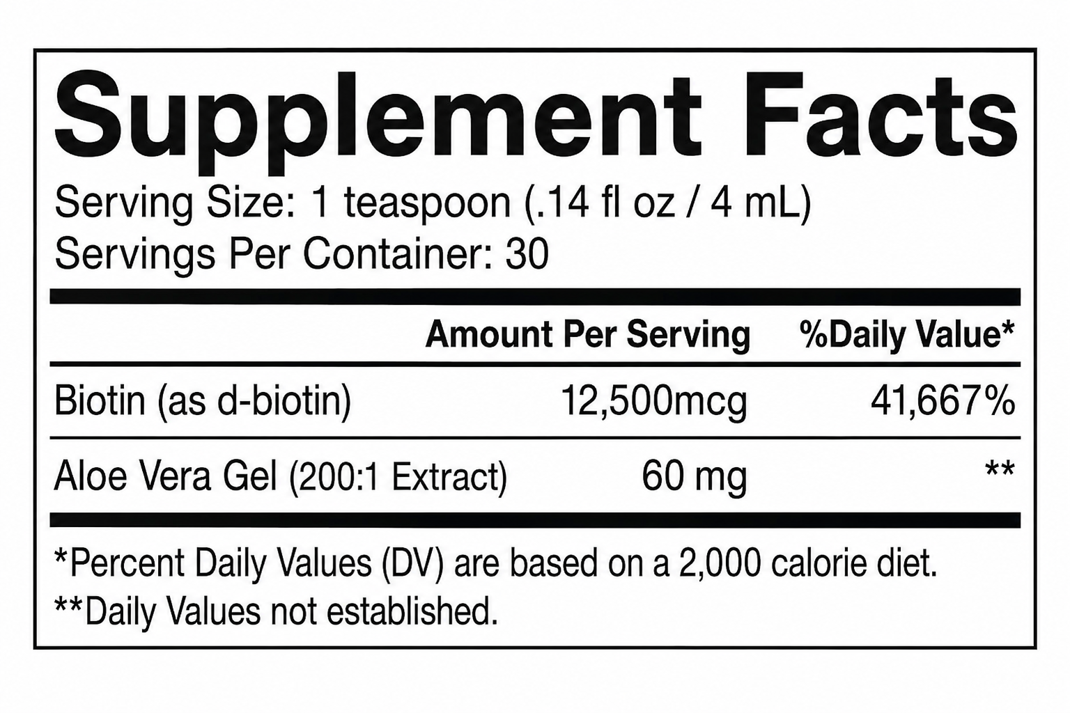 Biotin for Hair Growth - 5x The Strength - 4 OZ - Tropical Oasis