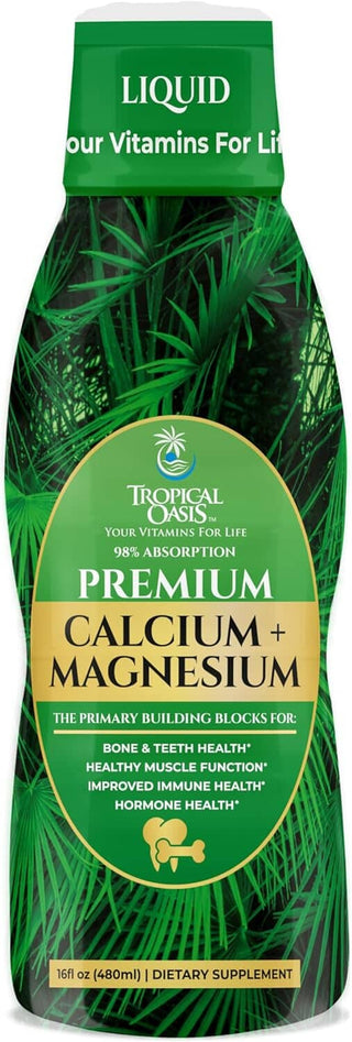 Premium Liquid Calcium Magnesium Citrate - Natural formula with Support for Strong Bones