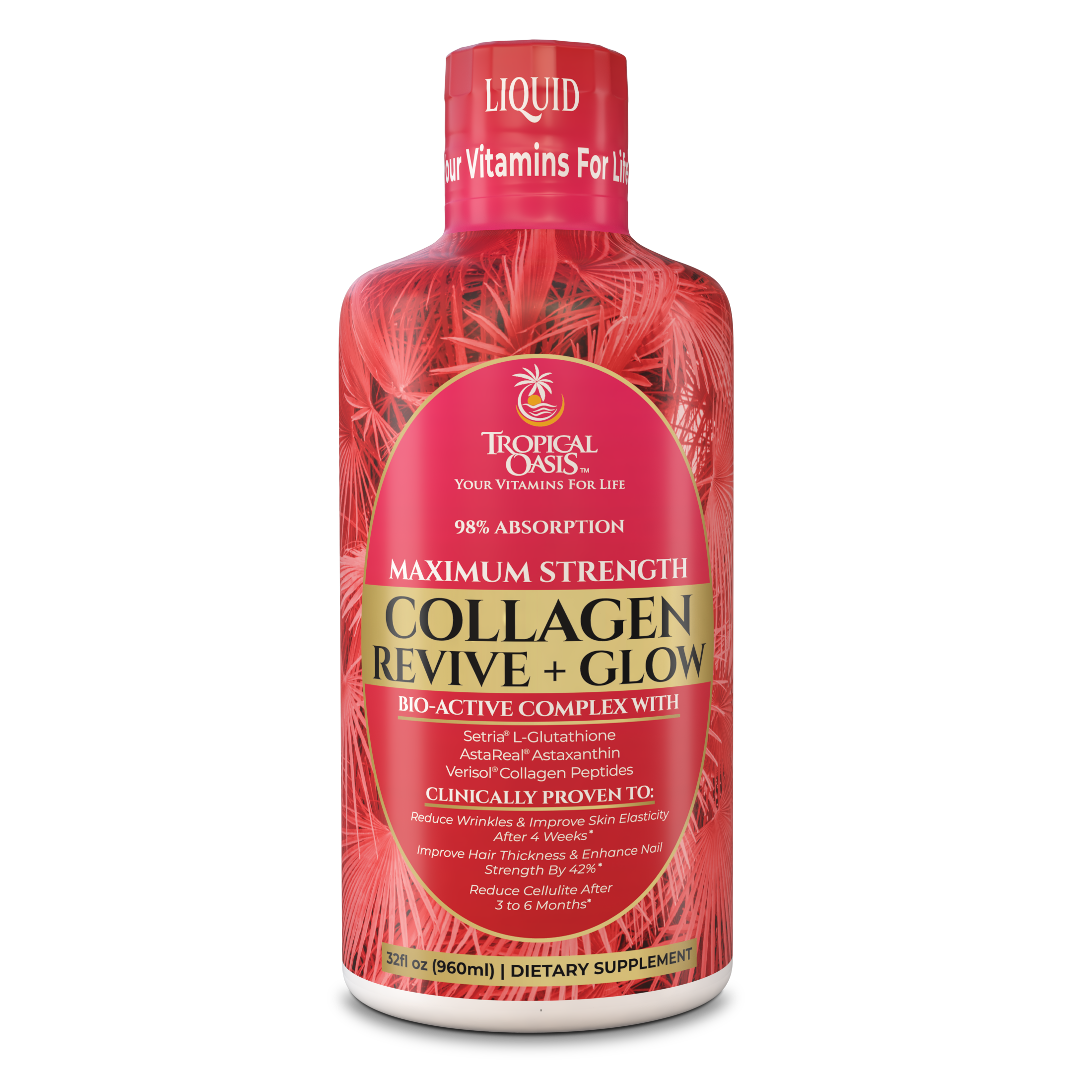 Collagen Revive + Glow – Tropical Oasis Liquid Vitamins & Minerals