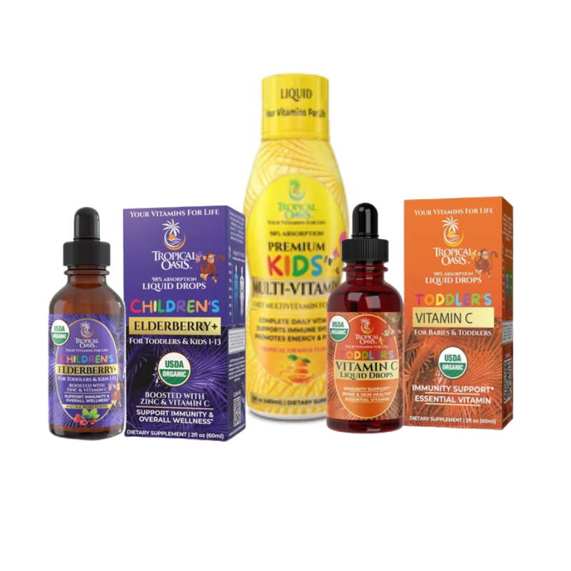 Kids Immunity Power Pack Tropical Oasis Liquid Vitamins & Minerals