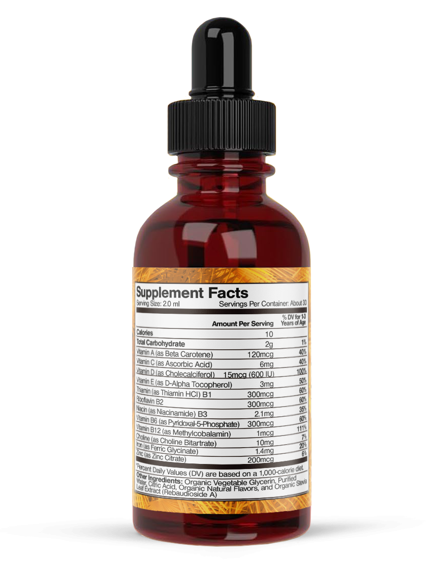 USDA Organic Kids Multivitamin WITH Iron for Toddlers & Babies (Copy) Tropical Oasis Liquid Vitamins & Minerals