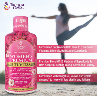 Women's Premium Liquid Multivitamin, Superfood, & Herbal Blend -- 32 fl oz, 32 serv (TikTok)