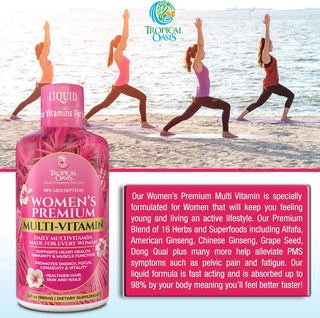 Women's Premium Liquid Multivitamin, Superfood, & Herbal Blend -- 32 fl oz, 32 serv.