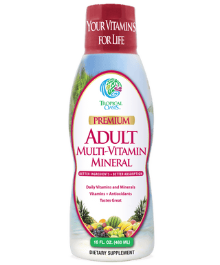 Tropical Oasis Adult Multi Vitamin and Mineral Liquid Supplement ,16 fl oz, 32 servings