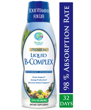 Tropical Oasis Premium Liquid B-Complex - 16 oz, 32 servings - tropical-oasis-store