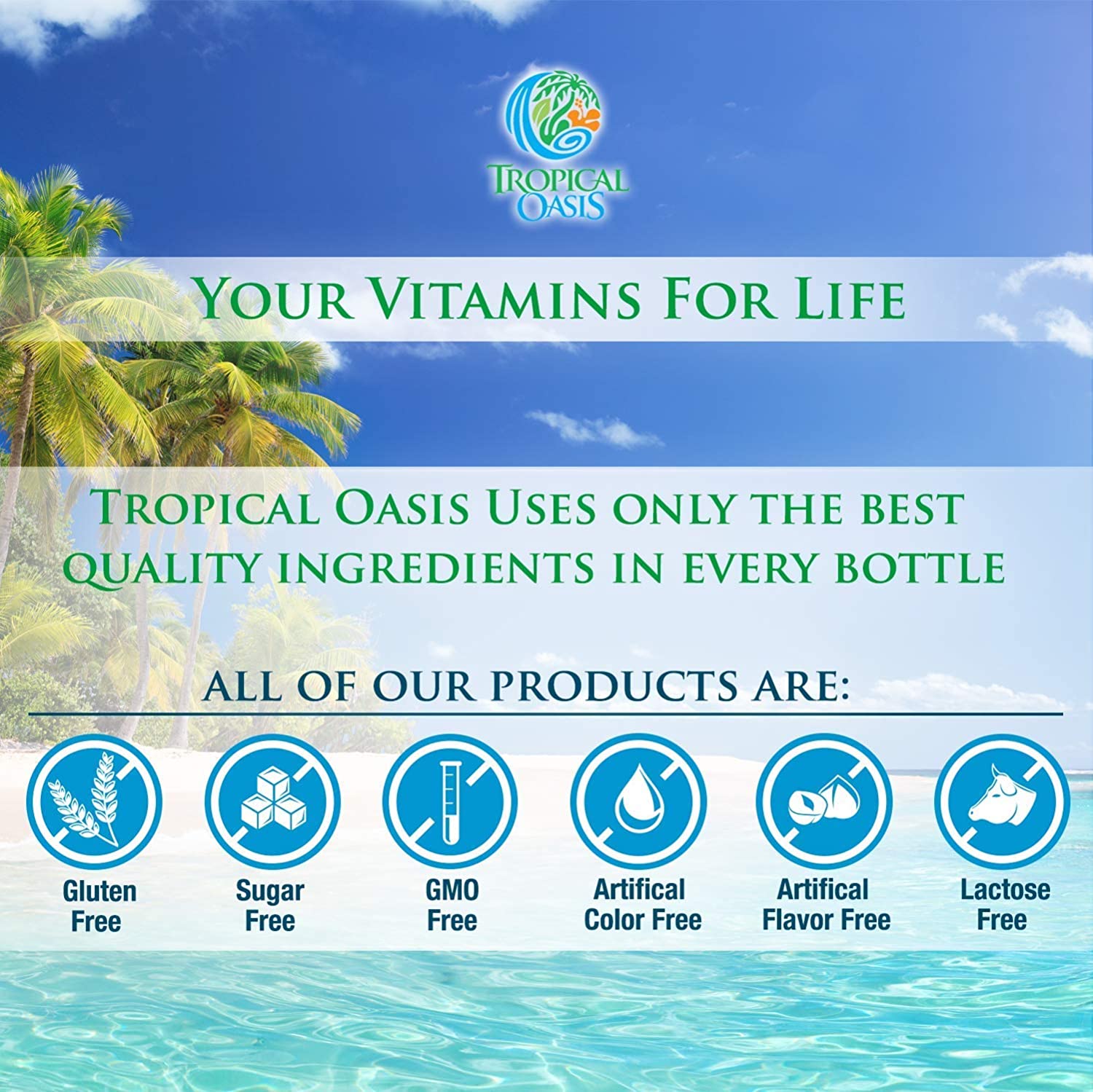 Tropical Oasis Brain Power - Liquid Supplement that Promotes Mental Clarity & Increased Focus
