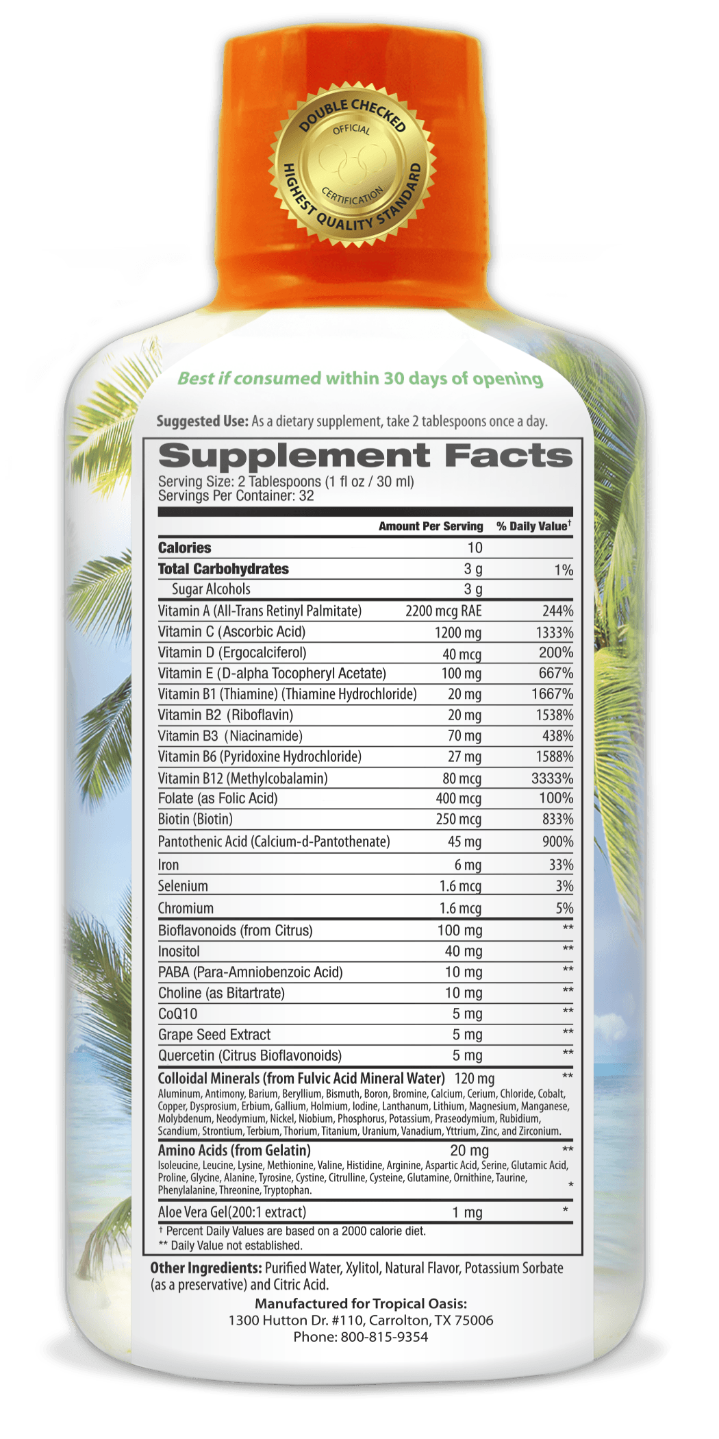 Mega Day Mega Premium Liquid Multivitamin & Mineral Supplement